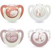 NUK Ciuccio NUK First Choice | 0-6 mesi | Ciucci ortodontici | Accettato dal 95% dei bambini** | Rosso | 4 pezzi