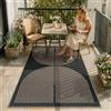 Lahome Tappeto in iuta facile arcobaleno moderno, 7,6 x 12,7 cm, lavabile, per ingresso, fattoria, nero, antiscivolo, per interni, portico, per lavanderia, decorazione della camera degli ospiti