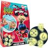 ZIMPLI - Miraculous Ladybug Slime Baff Aqua, 5 personaggi fluorescenti al buio, come per magia l'acqua si trasforma in una slime colorata, giocattoli per bambine e bambini dai 4 agli 8 anni