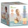 Science4you Bicchieri Impilabili Neonato 3 in 1 - Gioco Impilabile con 6 Bicchieri, Bagno Spiaggia Interno, 6 9 12 Mesi+