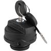 KIMISS Tappo del Serbatoio del Carburante, Tappo del Serbatoio del Carburante Coperchio di Bloccaggio della Benzina in ABS Nero Adatto Per con 2 Chiavi
