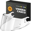 Everalo Visiera Compatibile con Shark Spartan - Spartan 1.2 - Skwal - Skwal 2 - D Skwal - D Skwal 2 - Vz160 - Vz165 (Trasparente)