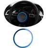 ontto 92mm Anello decorativo per volante auto accessori interni compatibile con Audi A1 A3 A4 B8 A5 A6 A7 A8 Q3 Q5 Q7 SQ5 S1 S3 S4 S5 S6 RS3 RS5 emblema logo adesivo per volante accessori auto - C blu