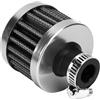 Yosoo Sfiato basamento, mini filtro aspirazione aria da 13 mm/0,5 pollici, ricambio accessorio universale per auto per sfiato basamento nero (argento) per filtro aria da 25 mm