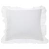 Fresh Ideas Eyelet Ruffled Pillow 2 Pack Sham, Cotone, White, European