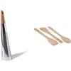 Alessi Todo Grattugia Per Formaggio, Legno, Argento & Ajm27Set Set Utensili Da Cucina Di Design In Legno, Composto Da 2 Cucchiai E 1 Paletta