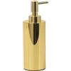 Gedy Elettra Dispenser Sapone Bagno Finitura in Acciaio inox Oro, Contenitore 200ml, Pompetta in ABS, Dosatore Sapone bagno