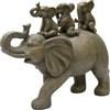 Nature's Mark Statua decorativa in resina a forma di elefante, altezza 20,3 cm, con 3 elefanti (grigio)