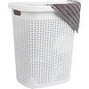 Mind Reader Basket Collection, cesto portabiancheria sottile, capacità 50 litri, manici ritagliati, coperchio incernierato, ventilato, 45 cm di lunghezza x 35 cm di larghezza x 53 cm di altezza,