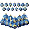 Bememo 24 Pz Eid Ball Ornaments for Tree Eid Al Adha Decoration1,57 Pollici Plastica Ramadan Ornamenti da Appendere Islamica Luna Stella Palla Ramadan Decorazione per la Decorazione della Festa