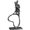 Casablanca modernes Design Casablanca - Scultura, statuetta decorativa, stand by me, argento anticato, 23 x 11 x 5 cm
