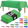 HSGUS Set di 14 tovaglie in plastica 137,2 x 274,3 cm, rettangolari usa e getta, per feste in interni ed esterni, compleanni, matrimoni, confezione da tovaglia (multicolore disponibile) (verde chiaro)