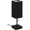 RL LIVE YOUR LIGHT Reality, Lampada tavolo, Ole 1xE27, max.25,0 W Tessuto, Nero, Finitura: Metallo, nero opaco L:10,0cm, L:10,0cm, A:35,0cm