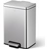 EKO Pattumiera EKO Madison 20L in Acciaio Spazzolato, pattumiera per rifiuti da Cucina, Pedale Resistente, pattumiera per Bagno, Chiusura Ammortizzata, pattumiere, pattumiere per Bagno