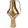 GILDE Vaso Antigua in alluminio - Pancioso - Oro - Altezza 34 cm x Larghezza 18 cm - Vaso per fiori impermeabile