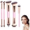 LKJAUOZ Set di Pennelli per Trucco, Set Pennelli Make Up da 5 Pezzi, Set Pennelli Trucco con Due Estremità, Viso in Fibra Sintetica Morbida, Adatti per Polveri Liquide e Cremose,Multiuso per Viso e Occhi