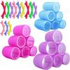 YDNURSCT Bigodini Grandi Set,Set di 30 bigodini per capelli grandi, set di 18 bigodini da 60 mm, 45 mm e 36 mm, bigodini con 6 clip per bigodini per un elegante salone di riccioli