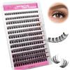 FADLASH Ciglia Finte a Ciuffetti 0,07mm Curva D Mix 8-16mm 192pcs Extension Ciglia Ciuffetti Volume Russo Individuali per Uso Personale e Domestico(C3)