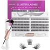 Ocean Pearl Cluster Lashes OP28 - Set di 120 extension per ciglia, 10-16 mm, naturali, kit di extension per ciglia singole, con Super Bond+Seal+Tweezer-OP28