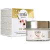 Victoria Beauty - Crema ialuronica con oro 24 k contro rughe e occhiaie, crema giorno anti-invecchiamento, crema viso rassodante con olio di argan, burro di karitè e olio di mandorle (1 x 50 ml)