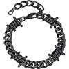 Bestyle Bracciale Uomo con Punte a Spina, Catena Spessa Nero con Spine, Larghezza 9MM Nero, Bracciali Acciaio Uomo Hip-Hop Stile Urbano Regalo per Lui