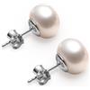 VIKI LYNN Orecchini donna con 10-11mm perla di acqua dolce coltivata Orecchini di argento sterlina in oro bianco placato 18k di VIKI LYNN
