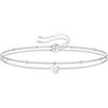RMMD Bracciale da donna oro argento 18 carati oro/oro bianco placcato oro bianco iniziali cuore bracciale con lettere bracciali personalizzato, regalo di San Valentino, gioielli per donne e ragazze,