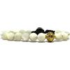 Samsara Bracciale Tibetano in Madreperla, Regolabile, Filo in Cotone Cerato, Perline Naturali 0,8 mm, Chiusura in Ottone, Accessorio Uomo Donna, Stile Buddista Artigianale