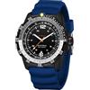 Findtime - Orologio da uomo solare, militare, analogico, industriale, sportivo, impermeabile, tattico, con cinturino in silicone, cassa in lega, quadrante unidirezionale, ghiera girevole, orologio da