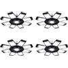 ANYPOWK 20000 lumen 6500 K luce diurna 200 W Otto fogli lampade da soffitto LED per garage, confezione da 4