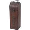 HMF Vintage Deko confezione regalo con coperchio in legno | per 1 bottiglia di vino | verticale | Italia