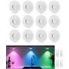 WUYOR 12 faretti LED ricaricabili tramite USB, a batteria, con telecomando RGB, luci da sottopensile