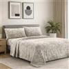 Dorian Home Completo Lenzuola Matrimoniali Cotone 100% Puro 180x200 Made in Italy