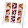 Dicosmetic Espositore per Carte da Collezione a 3 Ripiani in Acrilico Trasparente, Porta Carte da Collezione Portatile, Espositore Pieghevole per Carte da Gioco, Organizzatore per Carte Sportive per