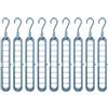 moorg Set da 9 Grucce Salvaspazio Multifunzione per Armadio: Organizer Porta Grucce Appendiabiti, Salvaspazio Armadio Interno, Accessori Interni - Grucce Multiple, Home Organizer Grigio