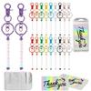 JABNOW 60 Pezzi kit Portachiavi Fai Da Te Portachiavi Perline Colorate in Metallo con Biglietto d'auguri e Sacchetto Regalo Anelli Portachiavi Regalo Donna per Compagni di Classe Amici e Familiari
