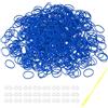 sourcing map Kit di 600 elastici in gomma con 25 clip a S, 1 gancio, elastici di ricambio per braccialetti per tessere, fai da te, artigianato, regalo, blu scuro