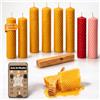 ME HECHIZAS TU Kit Ritual Candele di Miele 100% Cera d'Api | 8 Candele + Palo Santo | Amore e Abbondanza | 6 Miele 1 Rossa 1 Rosa | Include QR con Rituale Abbondanza e Prosperità Giorni 11 e 22