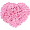 Gearific 200 teste di rose artificiali mini, rose artificiali in schiuma per fai da te, artigianato, matrimonio, festa, San Valentino, decorazione per la casa (rosa)