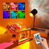 GY Sunset Lamp, USB Luci LED Camera da Letto, Lampada Tramonto, Tramonto sul Mare, Proiettore Luce Rotazione, Decorazioni Camera da Letto, 16 Colori Lampada Romantica Dimmerabile Tramonto
