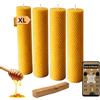 ME HECHIZAS TU | Rituale abbondanza e prosperità (giorni 11 e 22) | QR per accedere ai rituali | 4 candele al miele XL (14 cm) + 2 Palo Santo | 100% pura cera d'api | naturale e spirituale.