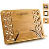 Joyoldelf Leggio per Libri Legno - Leggio Da Tavolo per Libri, Supporto Leggio da Letto Bambù, Leggio da Scrivania, Porta Libro Accessori Libri Reggi Libro per Leggere Studio Spartiti Tablet Cucina