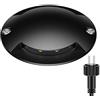 ledscom.de Luce di terra a LED, segnavia BUNDA per esterni, IP67, a 2 fiamme, nero, rotondo, Ø 70 mm, bianco freddo