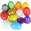 TRIXES 12 x Uova Pasquali Colorate Vuote da Riempire con Una Sorpresa - Plastica - per la Caccia alle Uova di Pasqua