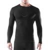 Iron-Ic - T-Shirt Uomo Maniche Lunghe I-Soft Seamless con Tessuto Smear Techno Fleece - Fitting Slim per Sport Outdoor Invernali - Art. 201999 (L/XL, Nero)