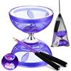 ZMCVOE Diabolo con Cuscinetti a Sfera, Diablo Giocoleria con Corda da 10 M, Diabolo LED, Principiante Diabolo Set, Set da Giocoleria Diabolo per Gli Sport all'Aria Aperta, Viola