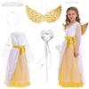 Crunier Costume da Bambino Angelo,Costume da Angelo per Bambini