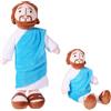 lasuroa Bambola di peluche di Gesù, 32,6 cm, Gesù sorridente, classica bambola di peluche ripiena Salvatore, bambola religiosa cristiana regalo per casa, forniture per feste, Natale, può stare in piedi o