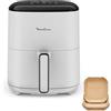 Moulinex Easy Fry POP GRIGIO POLVERE 5L, air fryer, fino a 6 persone, 10 programmi intuitivi, touch screen digitale, risparmio di tempo ed energia, EZ245GF0