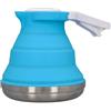 cartrend Caravan - Bollitore pieghevole da campeggio, 1,5 litri, pieghevole, in silicone, fondo in acciaio inox, ideale per camper, roulotte, viaggi, blu, 1 pezzo
